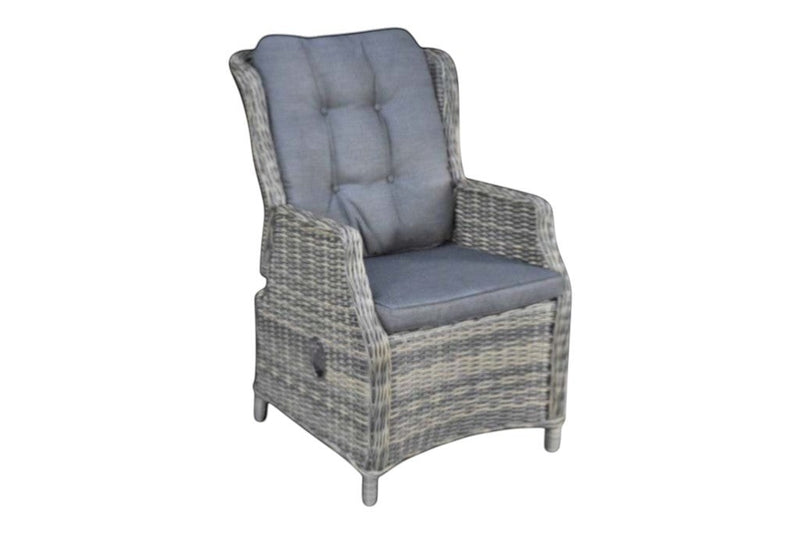 Norwich-Darwin verstelbare Tuinset 4 Personen - Acacia / Kobo Grey