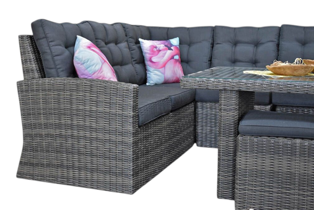 Denver Dining Loungeset - Glas / Kobo Grey