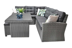 Denver Dining Loungeset - Spraystone / Natural Grey
