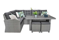 Denver Dining Loungeset - Spraystone / Natural Grey