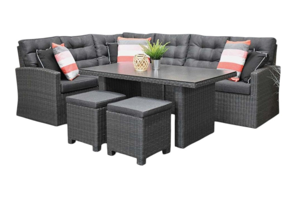 Denver Dining Loungeset - Spraystone / Rock Grey