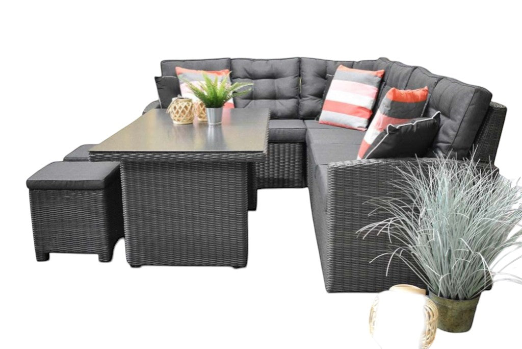 Denver Dining Loungeset - Spraystone / Rock Grey