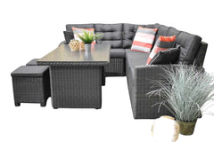 Denver Dining Loungeset - Spraystone / Rock Grey
