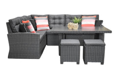 Denver Dining Loungeset - Spraystone / Rock Grey