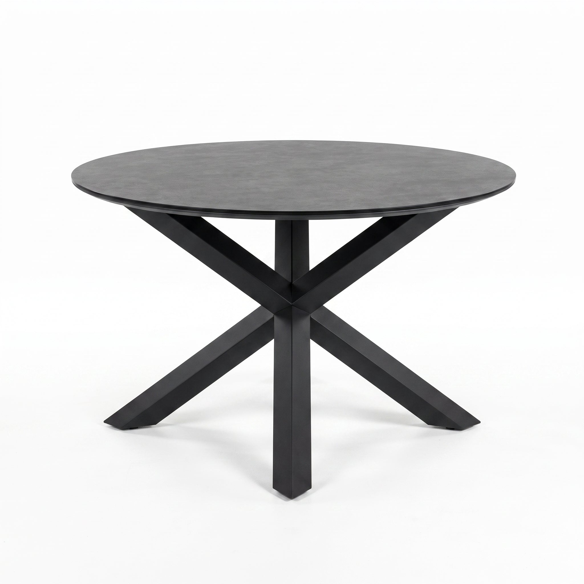 Firenze Ronde Tuintafel 130 cm - Dark Grey in einem stimmungsvollen Garten - Outnest Gartenmöbel