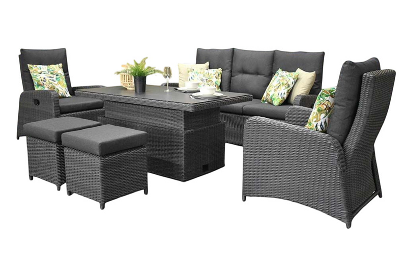 Florida Verstelbare Dining Loungeset - Rock Grey