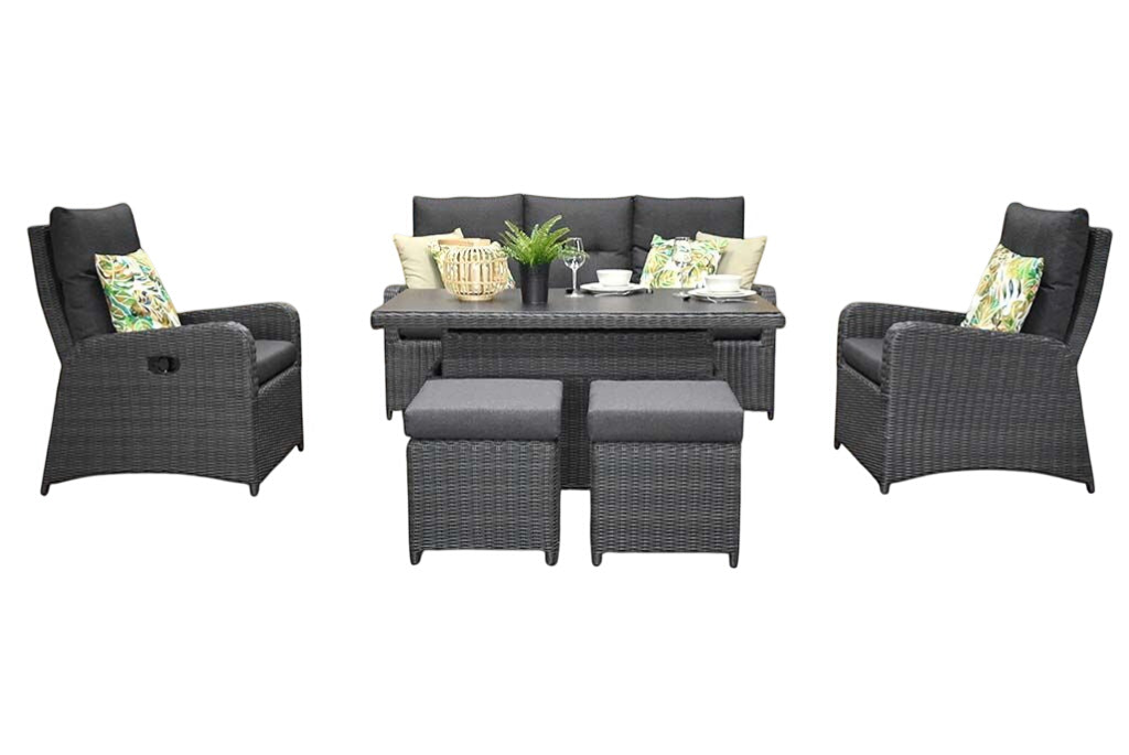 Florida Verstelbare Dining Loungeset - Rock Grey