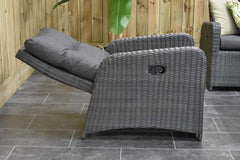 Florida Lounge Tuinstoel Rock Grey achteraanzicht met verstelbare rugleuning