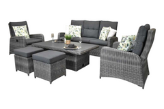 Florida Verstelbare Dining Loungeset - Kobo Grey