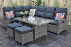 Outnest Florida Verstelbare Dining Loungeset Hoekbank Kobo Grey vooraanzicht