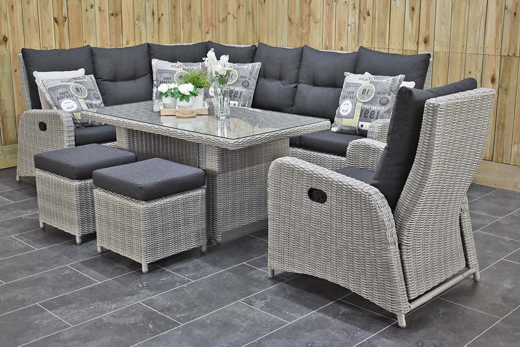 Florida Lounge Tuinstoel Light Kobo Grey sfeerbeeld