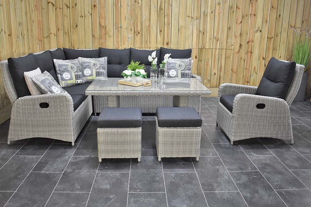 Florida Lounge Tuinstoel Light Kobo Grey compleet