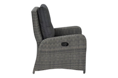 Florida Lounge Tuinstoel Kobo Grey achteraanzicht met verstelbare rugleuning