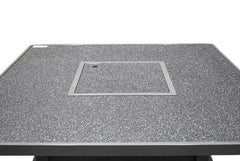 Madrid Verstelbare Dining Loungeset 4 Personen - Spraystone / Light Kobo Grey / Vuurtafel 120 cm