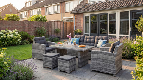 Minnesota Dining Gartenlounge Set | Aluminium - Glas / Light Grey