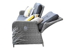Madrid Verstelbare Dining Loungeset 3-zits + 2 stoelen - Spraystone / Kobo Grey / Hoog