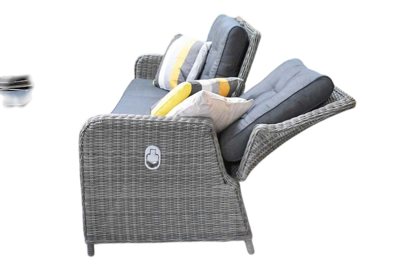 Madrid Verstelbare Dining Loungeset 3-zits + 2 stoelen - Spraystone / Kobo Grey / Hoog XL