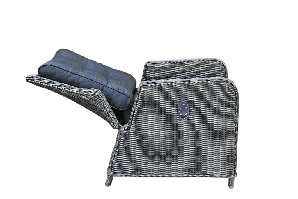 Madrid Verstelbare Dining Loungeset 3-zits + 2 stoelen - Glas / Kobo Grey / Hoog