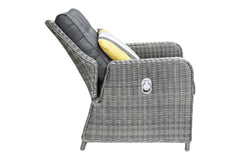 Madrid Verstelbare Dining Loungeset 3-zits + 2 stoelen - Glas / Kobo Grey / Laag