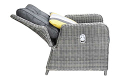 Madrid Verstelbare Dining Loungeset 3-zits + 2 stoelen - Glas / Kobo Grey / Laag