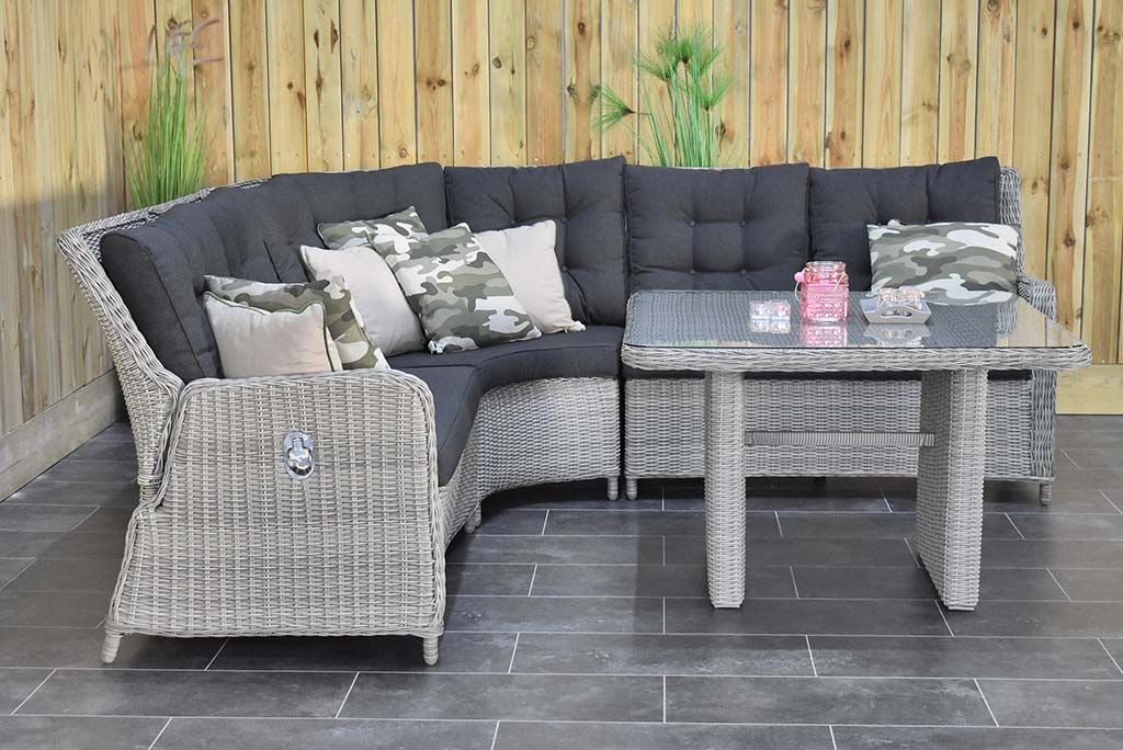 Madrid lounge dining hoekbank Light Kobo Grey - afbeelding 2 - Outnest Prestige