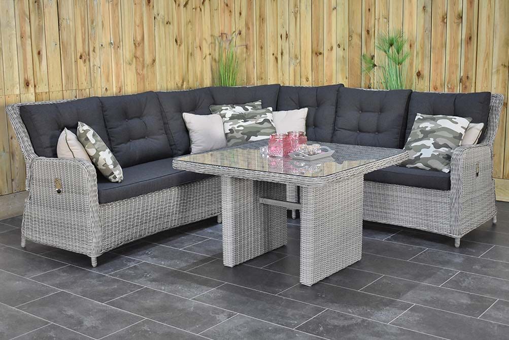 Madrid lounge dining hoekbank Light Kobo Grey - afbeelding 3 - Outnest Prestige