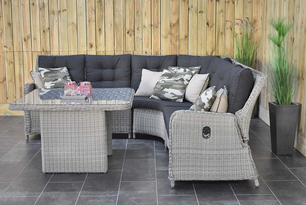 Madrid lounge dining hoekbank Light Kobo Grey - afbeelding 4 - Outnest Prestige