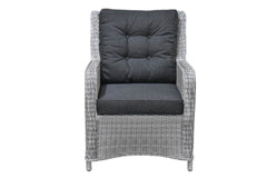 Madrid Verstelbare Dining Loungeset 6 Personen - Spraystone / Light Kobo Grey / Hoog XL