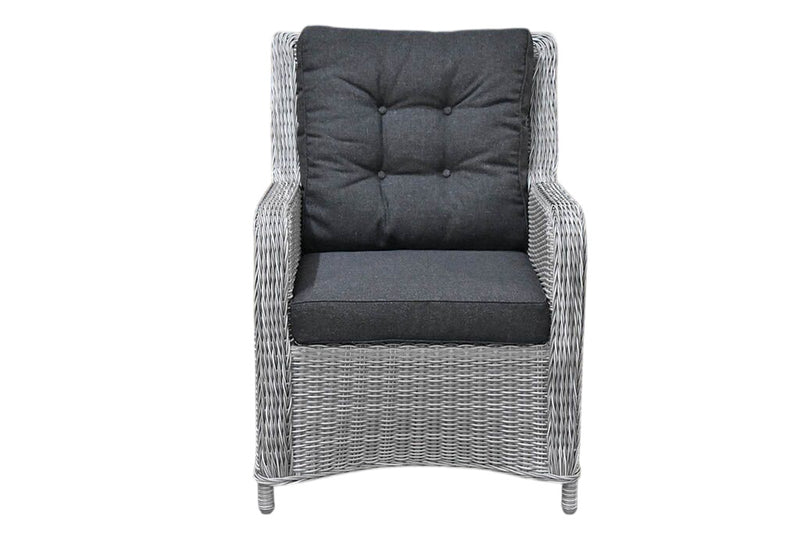 Madrid Verstelbare Dining Loungeset 6 Personen - Spraystone / Light Kobo Grey / Hoog XL