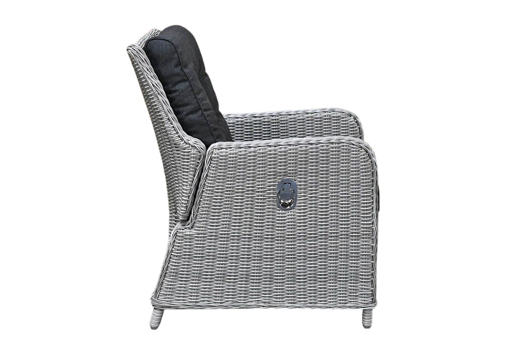 Madrid Verstelbare Dining Loungeset 6 Personen - Spraystone / Light Kobo Grey / Hoog XL