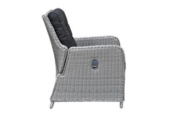 Madrid Verstelbare Dining Loungeset 6 Personen - Spraystone / Light Kobo Grey / Hoog XL