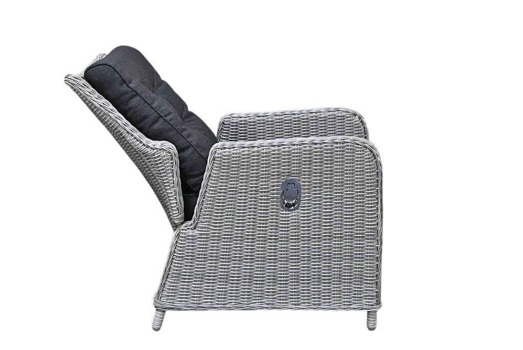 Madrid Verstelbare Dining Loungeset 6 Personen - Spraystone / Light Kobo Grey / Hoog XL