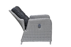 Madrid Verstelbare Dining Loungeset 6 Personen - Spraystone / Light Kobo Grey / Hoog XL