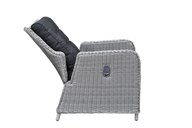 Madrid Verstelbare Dining Loungeset 6 Personen - Spraystone / Light Kobo Grey / Hoog XL
