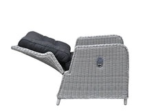 Madrid Verstelbare Dining Loungeset 6 Personen - Spraystone / Light Kobo Grey / Hoog XL