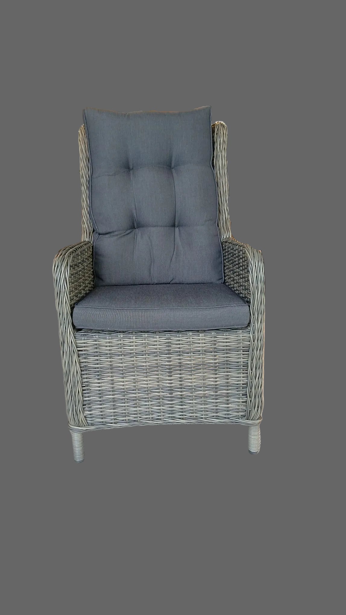 Marling Verstellbarer Gartenstuhl | Polyrattan & Aluminium - Kobo Grey