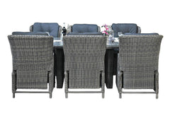 Menorca-Darwin verstelbare Tuinset 6 Personen - Kobo Grey