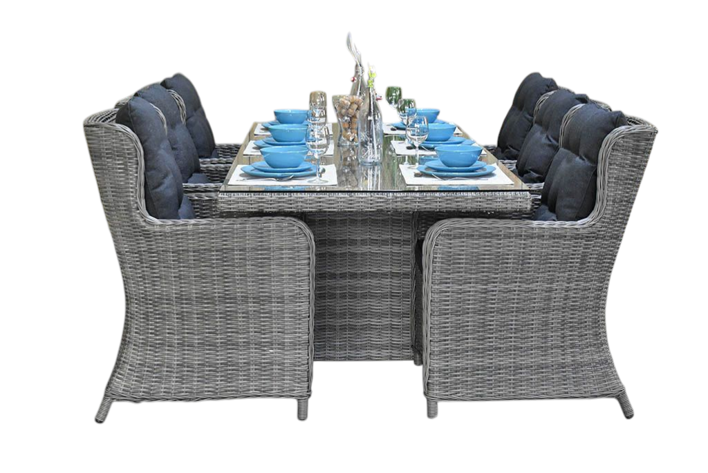 Menorca-Delano Tuinset 6 Personen - Natural Grey