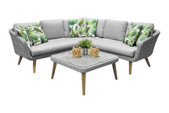Milano Loungeset 3 zits + 2 stoelen - White