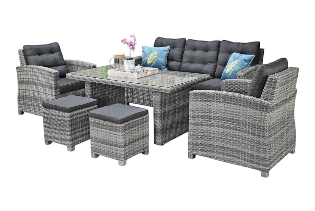 Minnesota Dining Loungeset - Glas / Grey