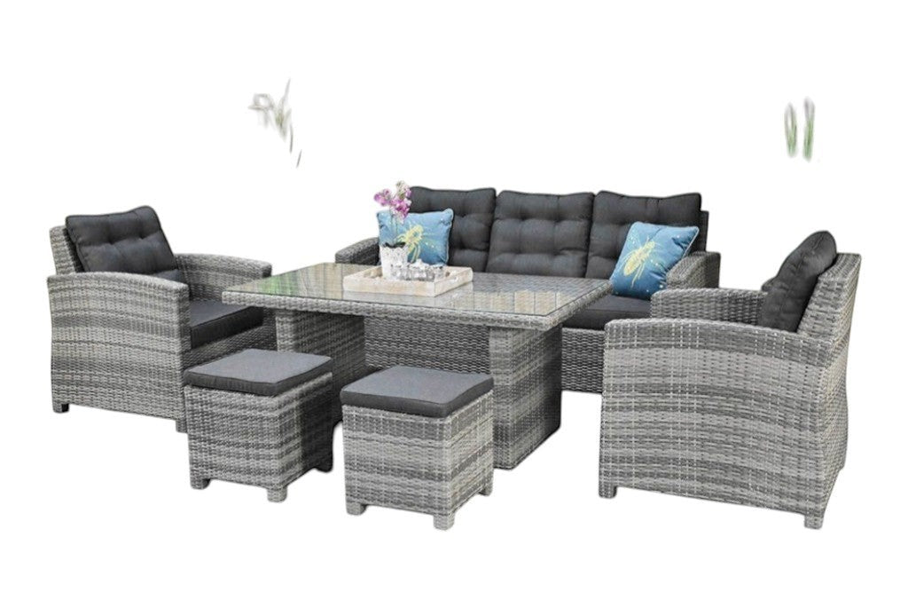 Minnesota Dining Loungeset - Glas / Grey
