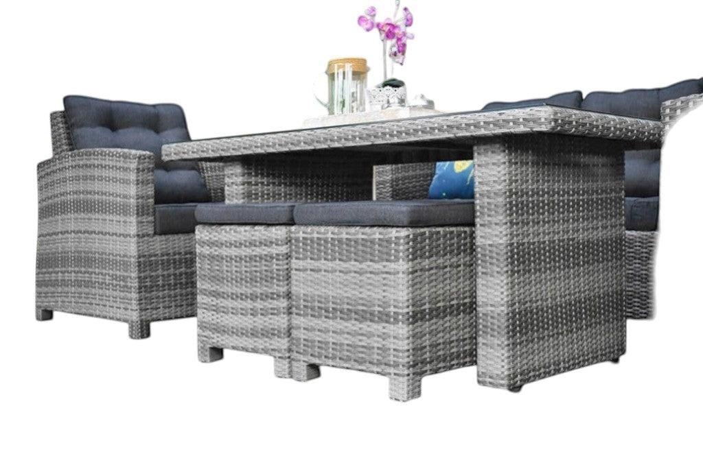 Minnesota Dining Loungeset - Glas / Grey