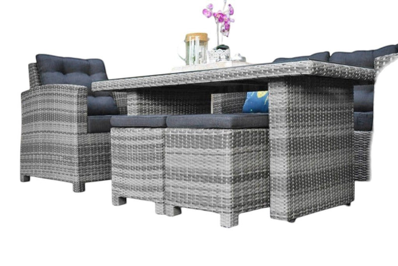 Minnesota Dining Loungeset - Glas / Grey