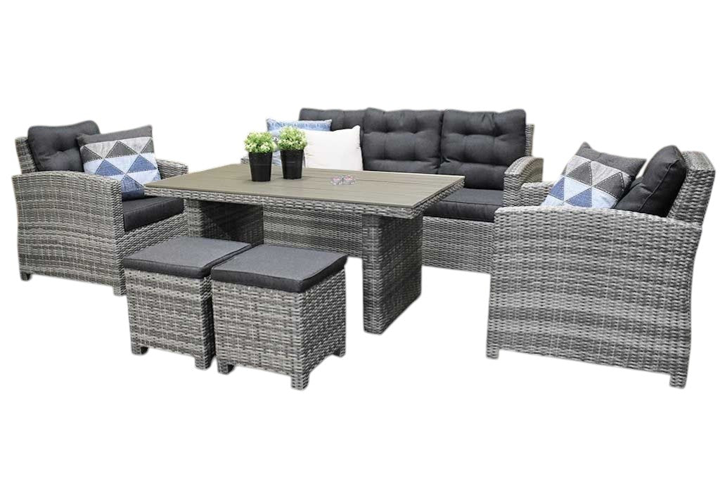 Minnesota Dining Loungeset - Grey / Polywood