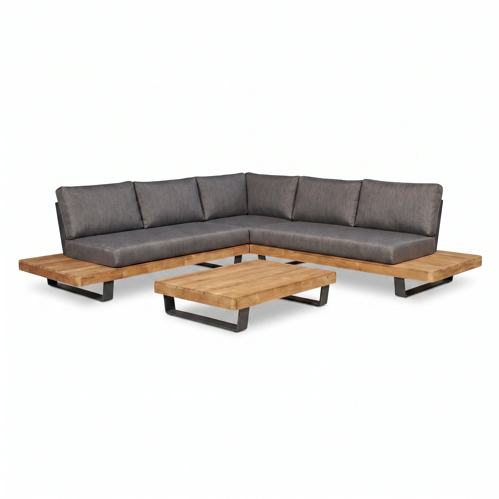 New York Hoek Loungeset in einem stimmungsvollen Garten - Outnest Gartenmöbel