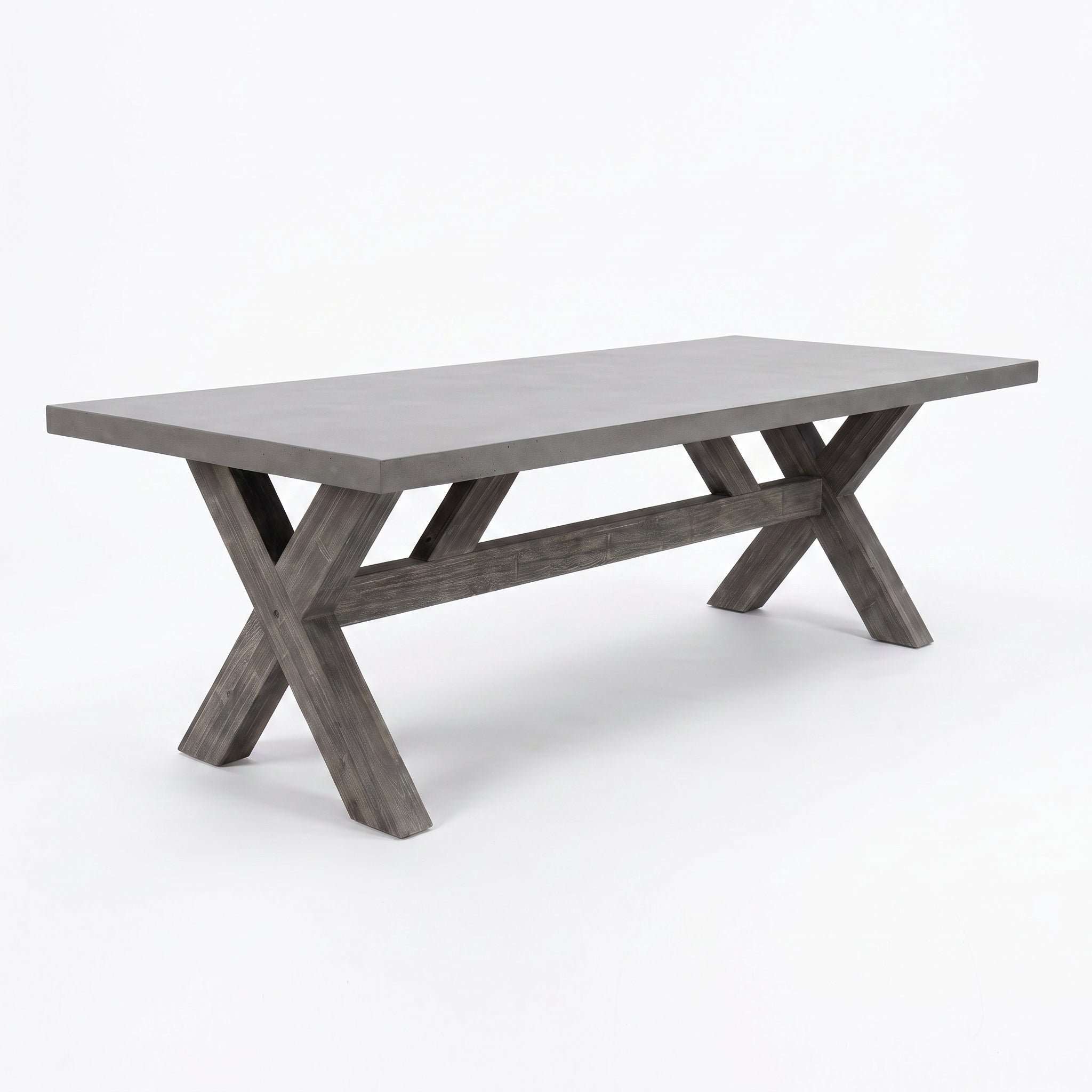 Norwich Rechthoekige Polystone Tuintafel 250 cm - Acacia / Polystone in einem stimmungsvollen Garten - Outnest Gartenmöbel