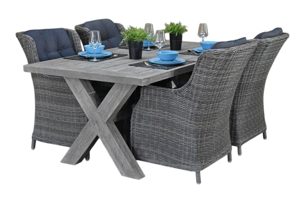 Norwich-Darwin Tuinset 4 Personen - Acacia / Kobo Grey
