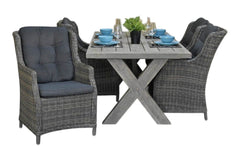 Norwich-Darwin Tuinset 4 Personen - Acacia / Kobo Grey