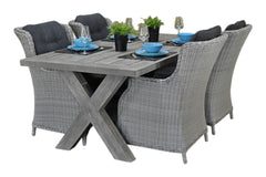 Norwich-Darwin Tuinset 4 Personen - Acacia / Light Kobo Grey
