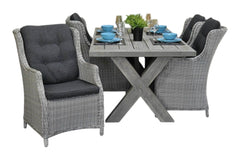 Norwich-Darwin Tuinset 4 Personen - Acacia / Light Kobo Grey